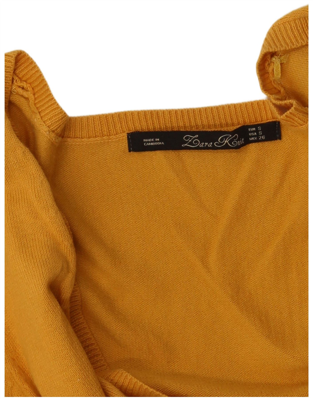 Maglione cardigan da donna Zara UK 10 piccolo giallo
