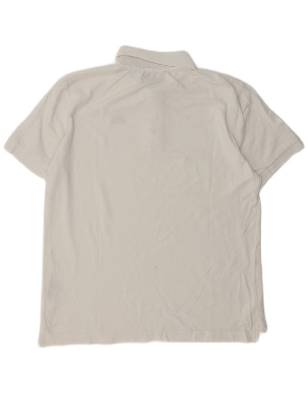 Polo Kappa Uomo Large Bianca In Cotone