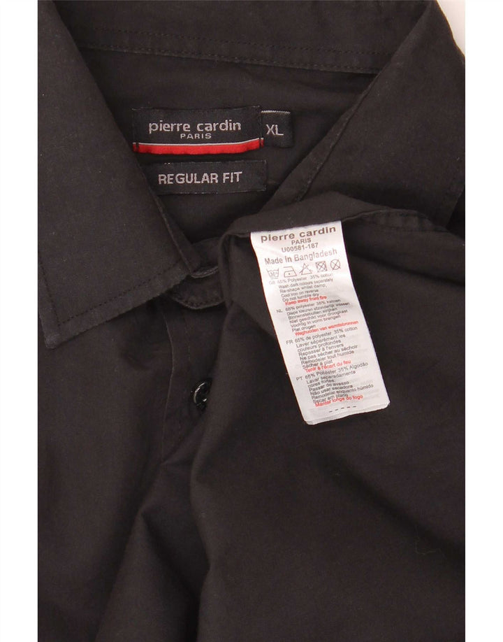 Camicia Pierre Cardin da uomo vestibilità regolare XL poliestere nero