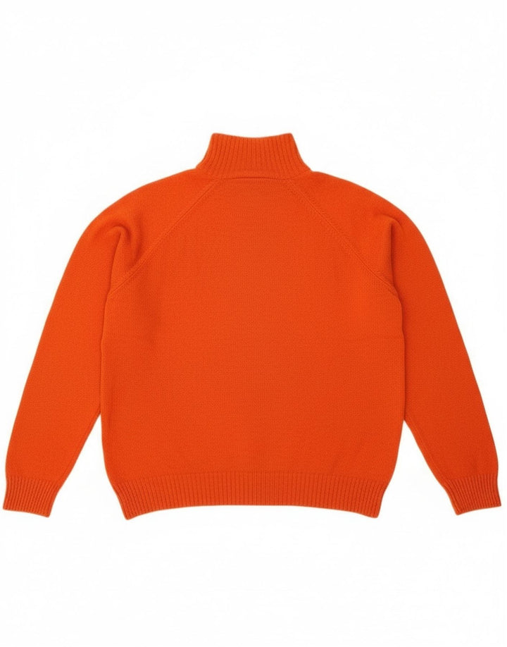 Maglione Asics da uomo con zip e collo in lana arancione medio