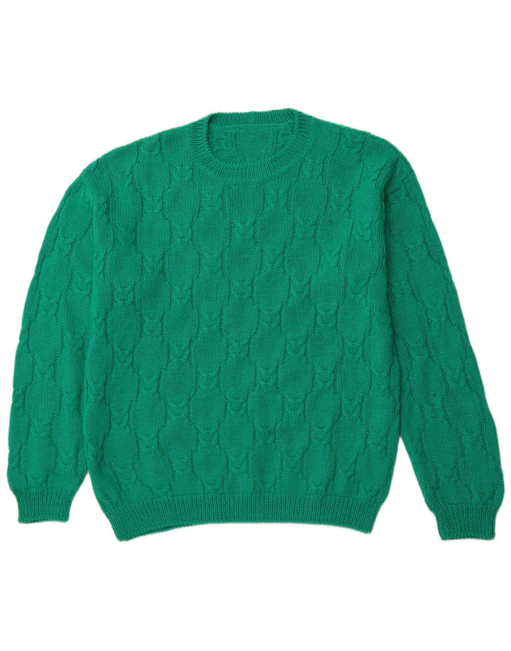 Maglione maglione girocollo da uomo VINTAGE XL verde