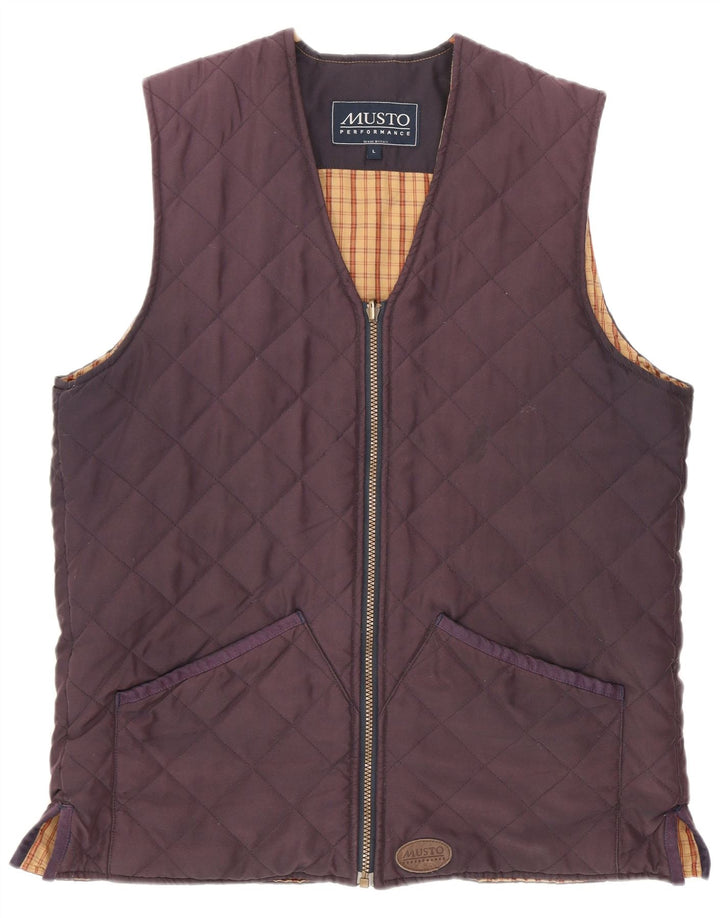 Gilet trapuntato da donna Musto UK 16 grande poliestere viola
