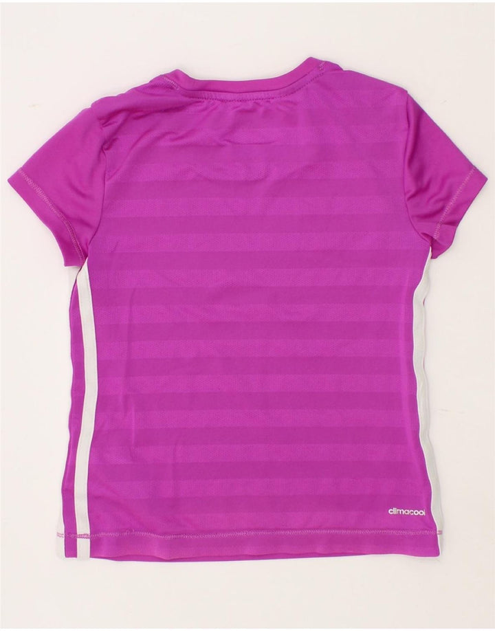 ADIDAS Girls Climacool T-Shirt Top 5-6 Years Purple Polyester Vintage Adidas and Second-Hand Adidas from Messina Hembry 