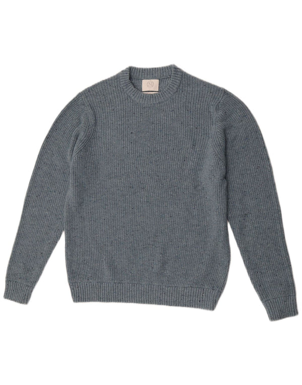 Maglione maglione girocollo da uomo Marks & Spencer grande poliammide screziato blu
