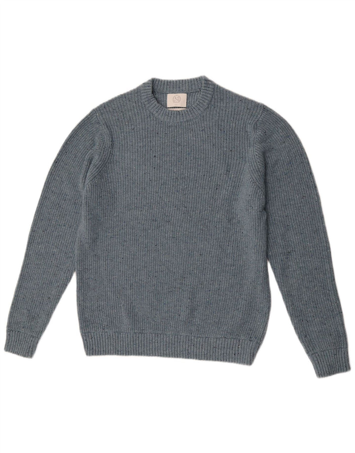Maglione maglione girocollo da uomo Marks & Spencer grande poliammide screziato blu