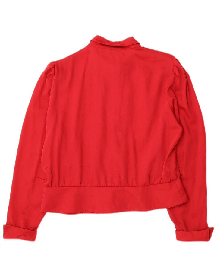 FRANKENWALDER Womens Shirt Blouse EU 42 Large Red Cotton