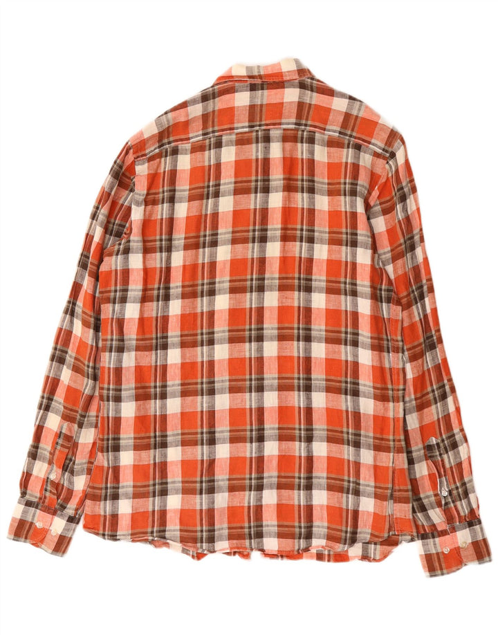 Camicia casual da uomo Massimo Dutti a quadri rossi medi