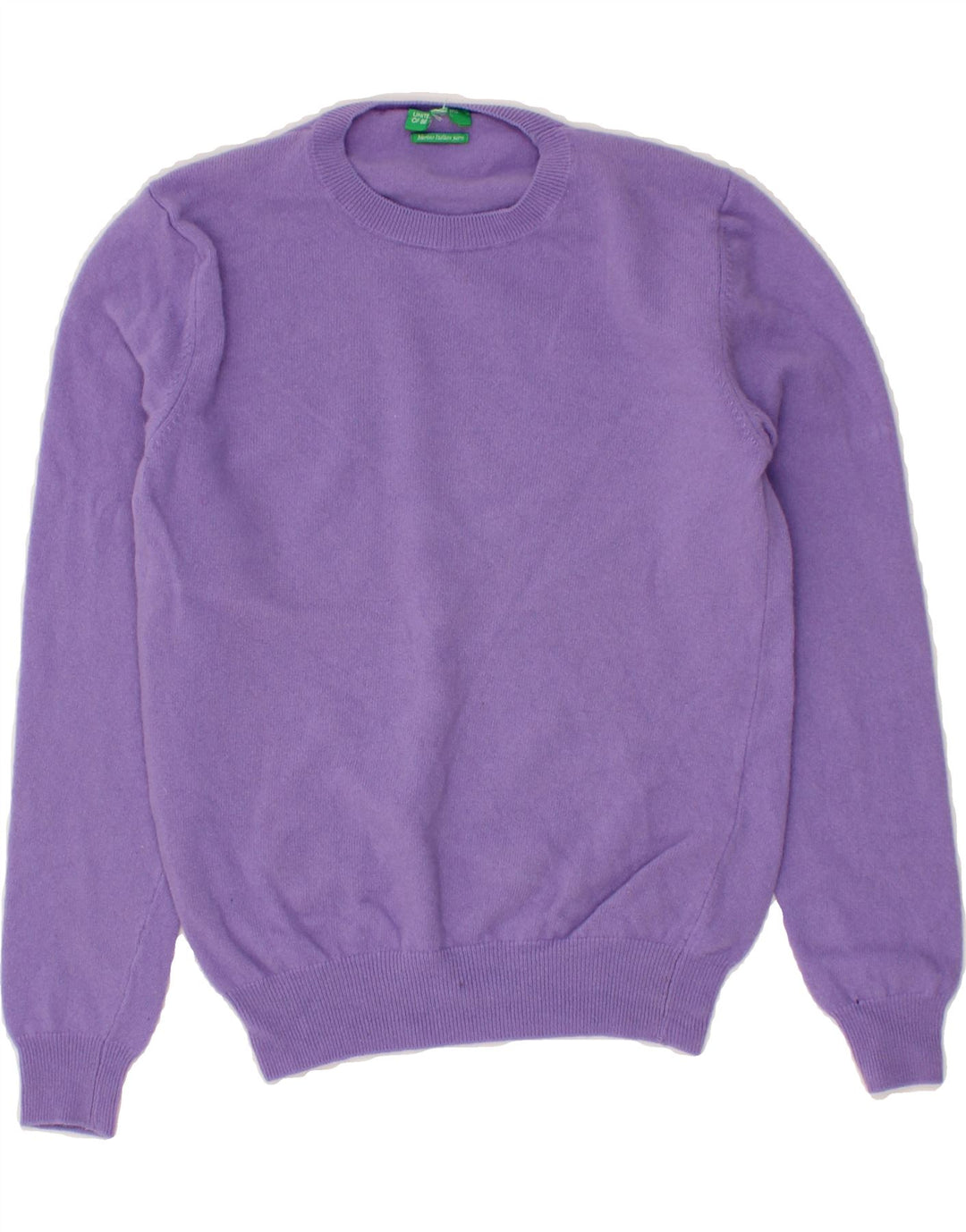 BENETTON Womens Crew Neck Jumper Sweater UK 8 Small Purple Vintage Benetton and Second-Hand Benetton from Messina Hembry 