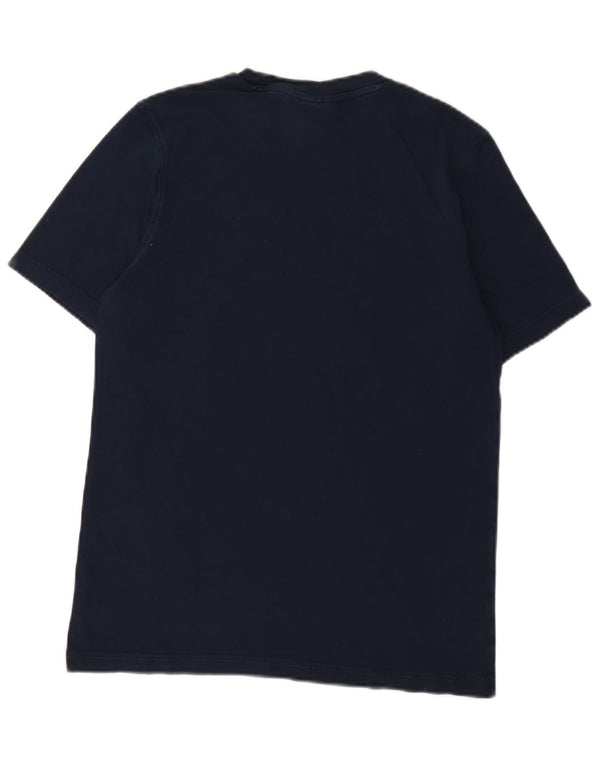T-shirt grafica da uomo Adidas Top Small in cotone blu navy