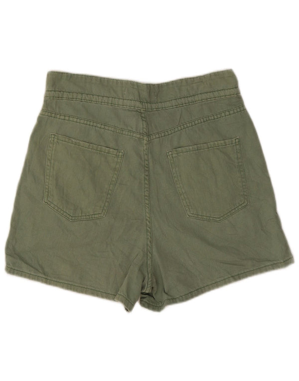 Pantaloncini di jeans con ancoraggio da donna Zara EU 38 piccoli W28 cotone verde