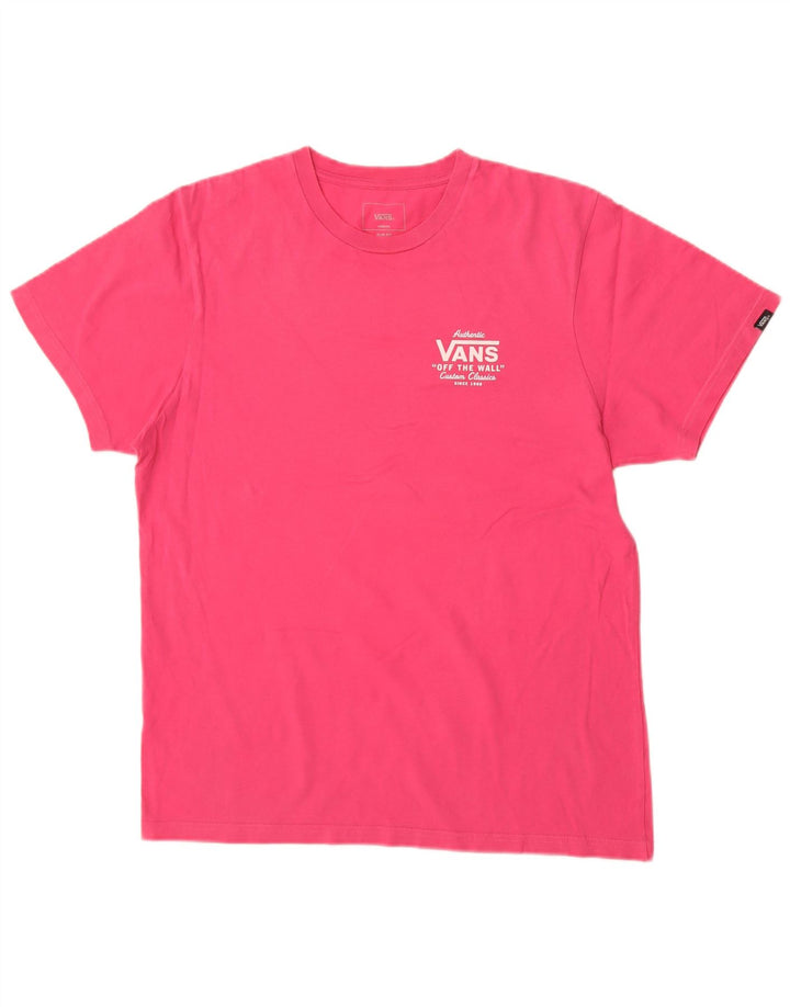 T-shirt grafica da uomo slim fit Vans rosa medio