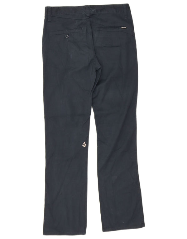 Pantaloni chino dritti da donna Volcom UK 14 Medium W28 L28 Cotone blu navy