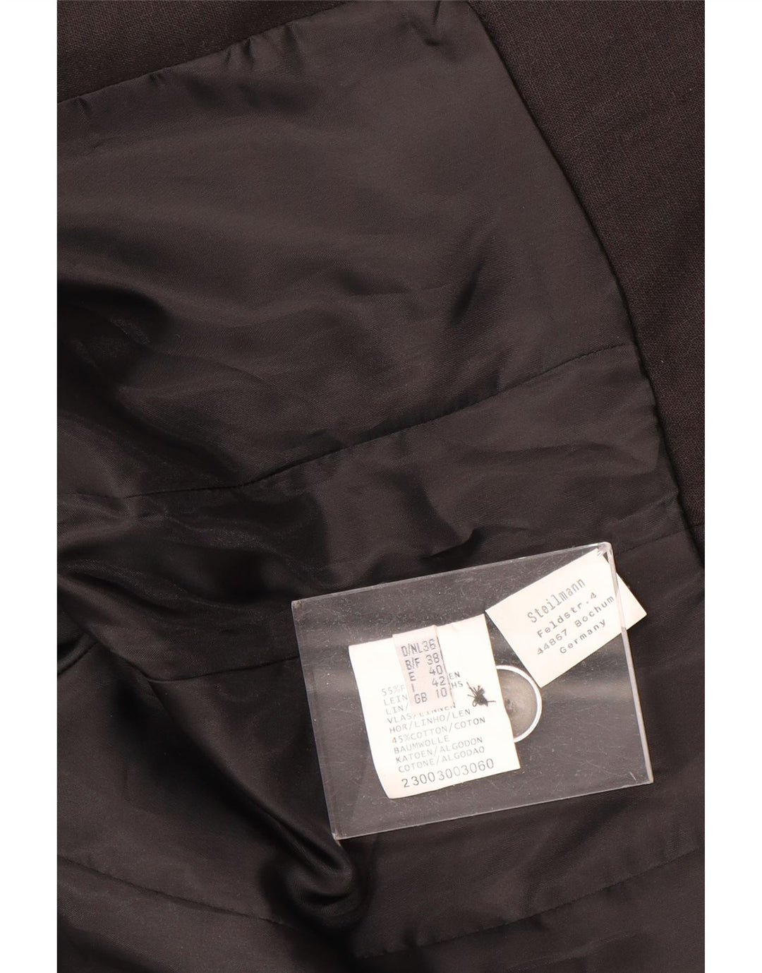 Giacca blazer vintage da donna a 5 bottoni UK 10 piccolo lino floreale marrone