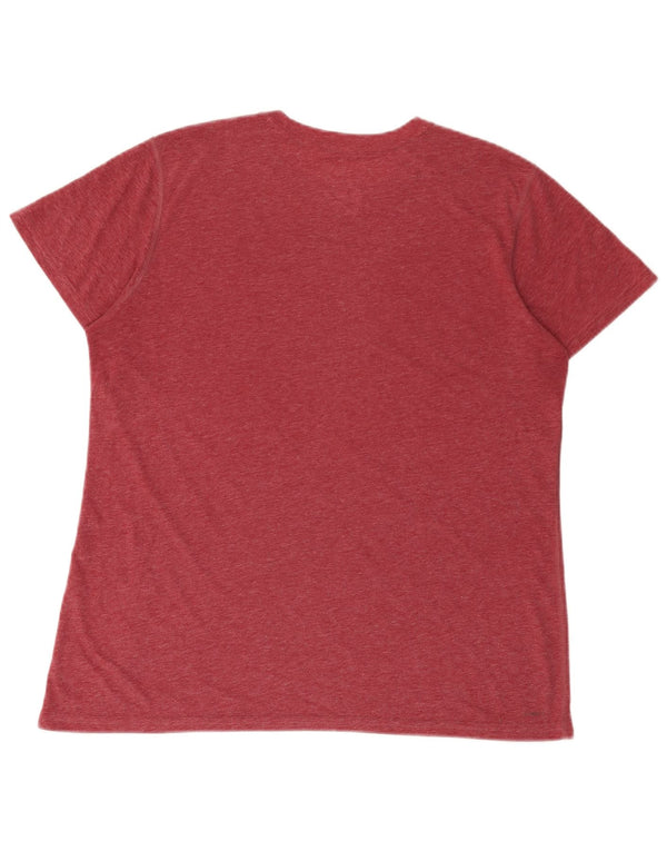 T-shirt da donna Adidas Top UK 18 XL Borgogna poliestere