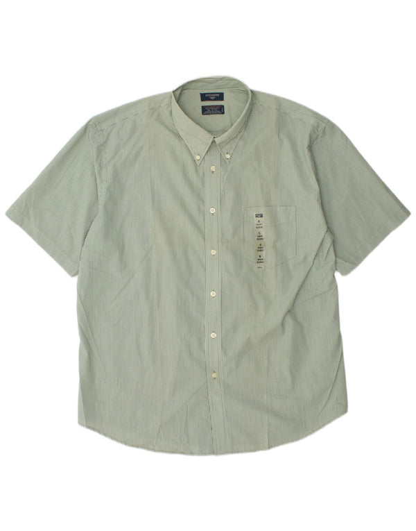 DOCKERS Camicia da uomo Stain Defender Taglia 17 1/2 XL Gessato verde