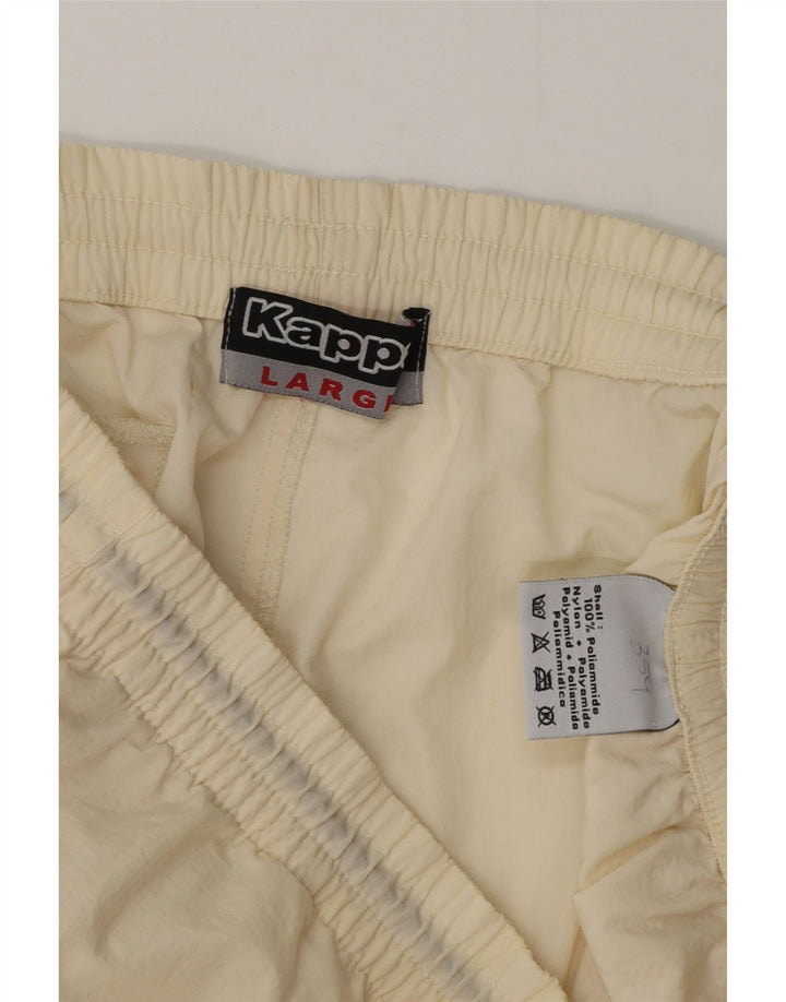 Pantaloncini da bagno da uomo KAPPA grandi in poliammide bianco sporco
