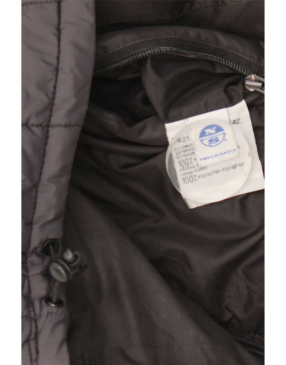 Giacca imbottita reversibile con cappuccio da uomo North Sails UK 36 Small Nera