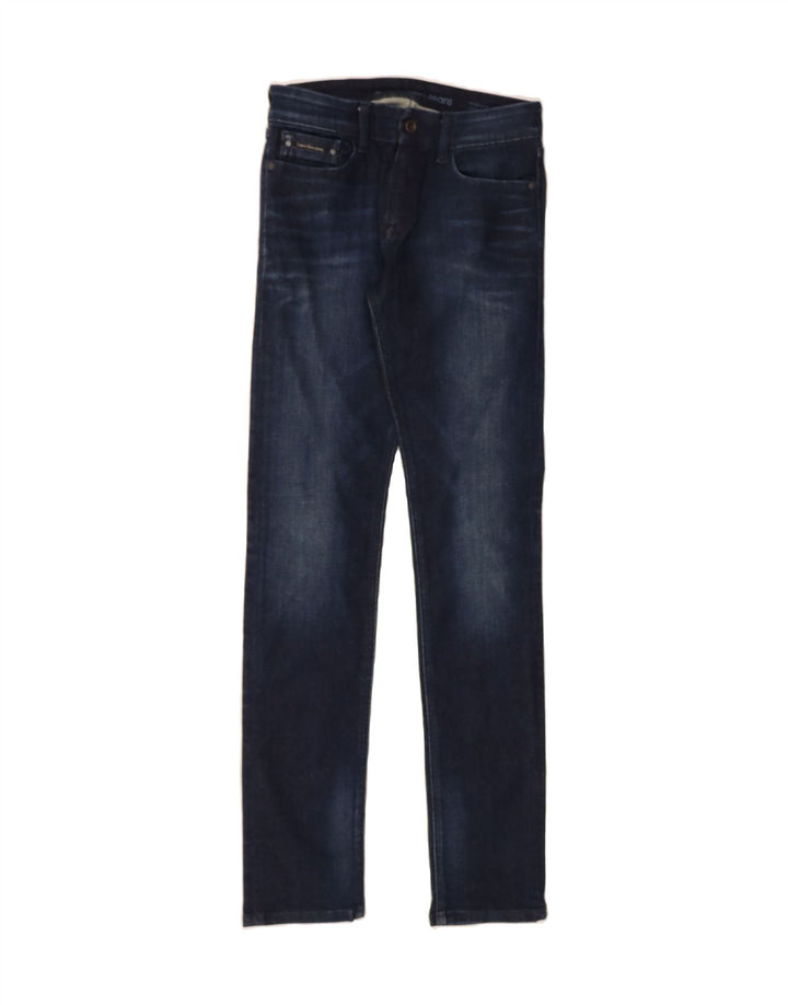 CALVIN KLEIN Womens Slim Jeans W28 L34 Navy Blue Cotton Vintage Calvin Klein and Second-Hand Calvin Klein from Messina Hembry 
