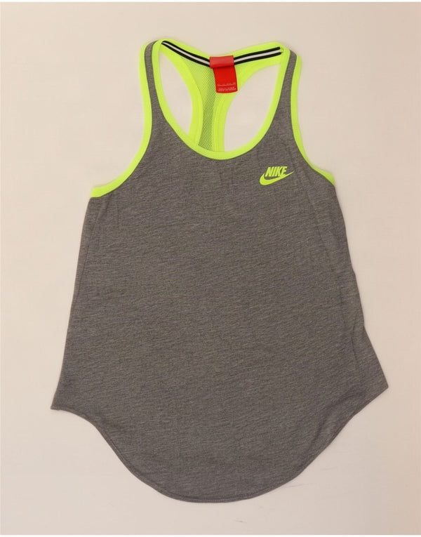 Canotta Nike da donna UK 6 XS grigio color block