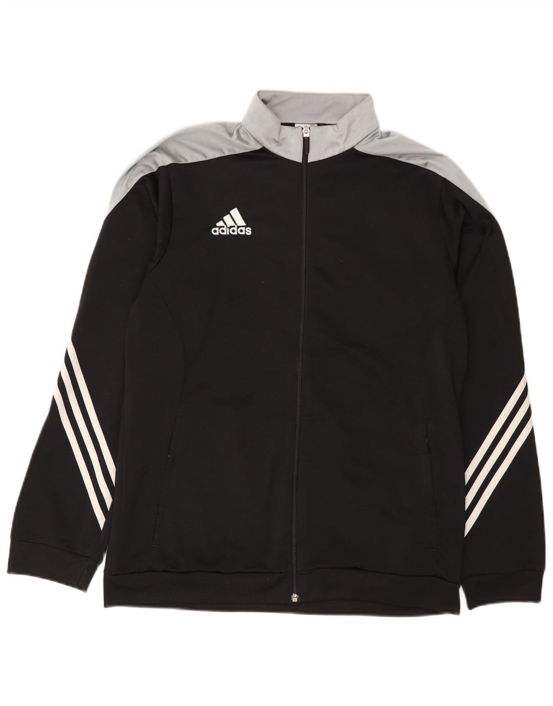 Tuta intera da uomo Adidas Large nera in poliestere color block