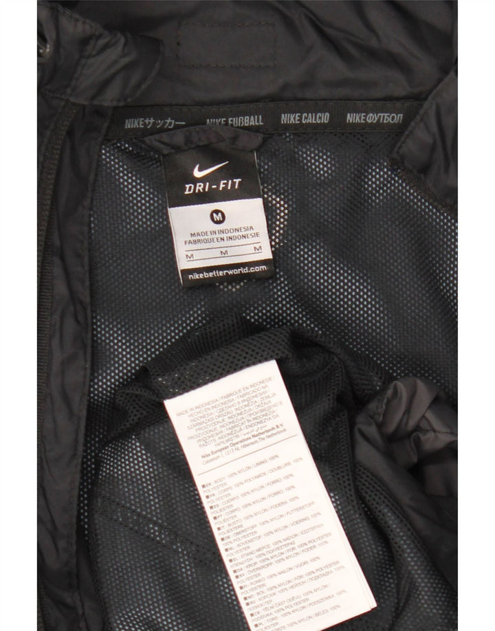 Giacca antipioggia con cappuccio da uomo Nike UK 38 nylon color block nero medio