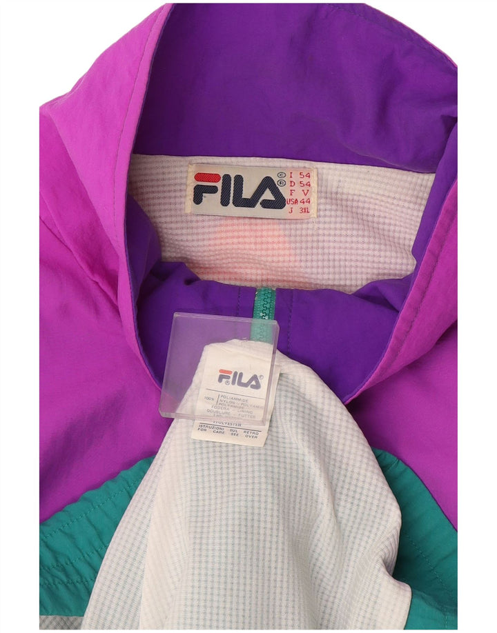 Tuta intera da uomo Fila IT 54 XL Verde Colourblock in poliammide