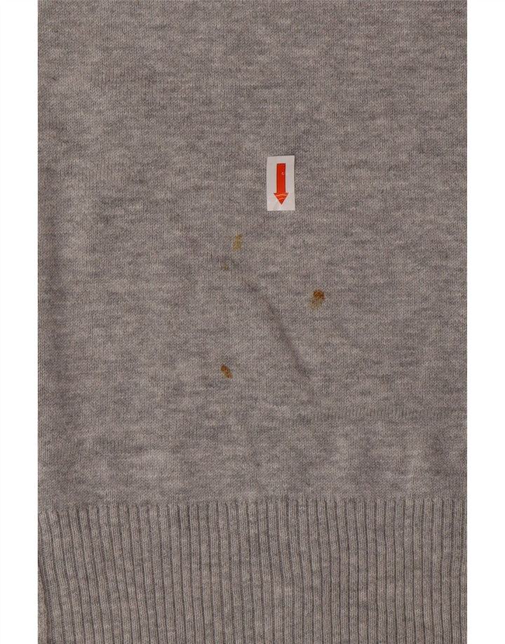 DIESEL Maglione maglione girocollo con grafica da uomo grande cotone grigio