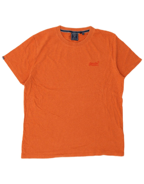 T-shirt da uomo Superdry Top XL in cotone arancione