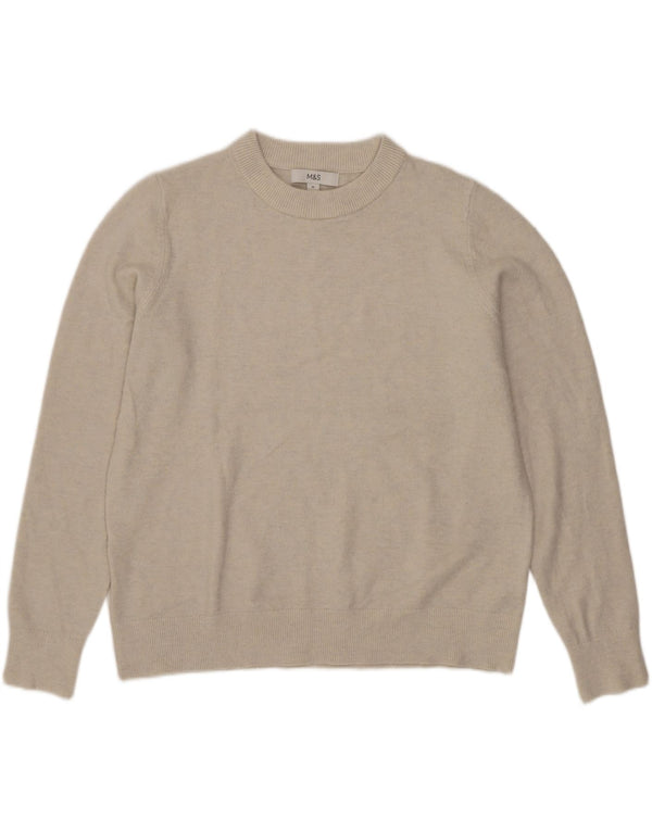 Maglione maglione girocollo da donna Marks & Spencer UK 14 Beige medio