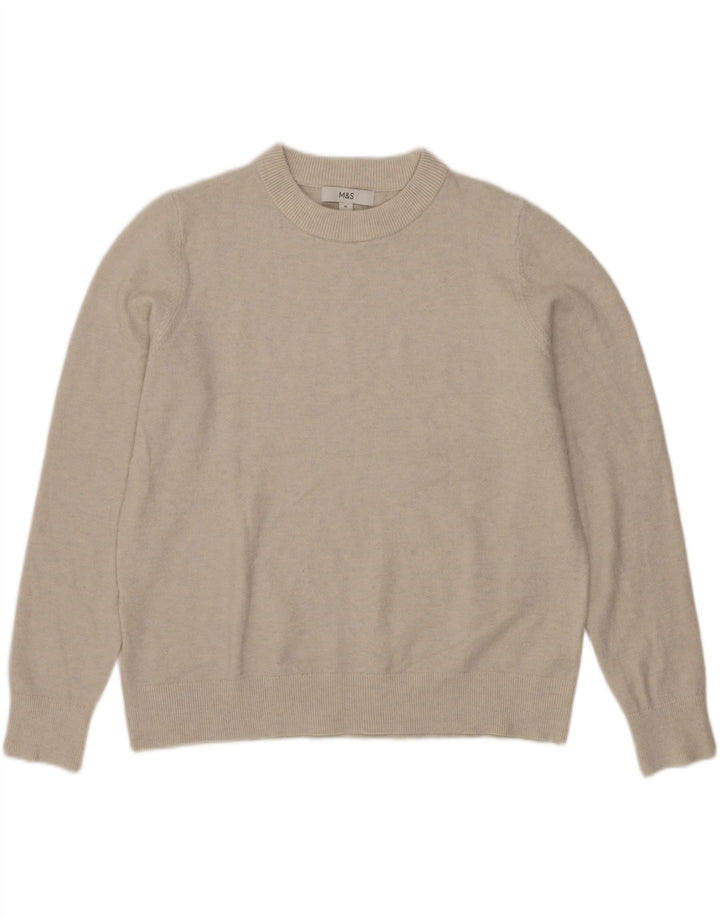 Maglione maglione girocollo da donna Marks & Spencer UK 14 Beige medio