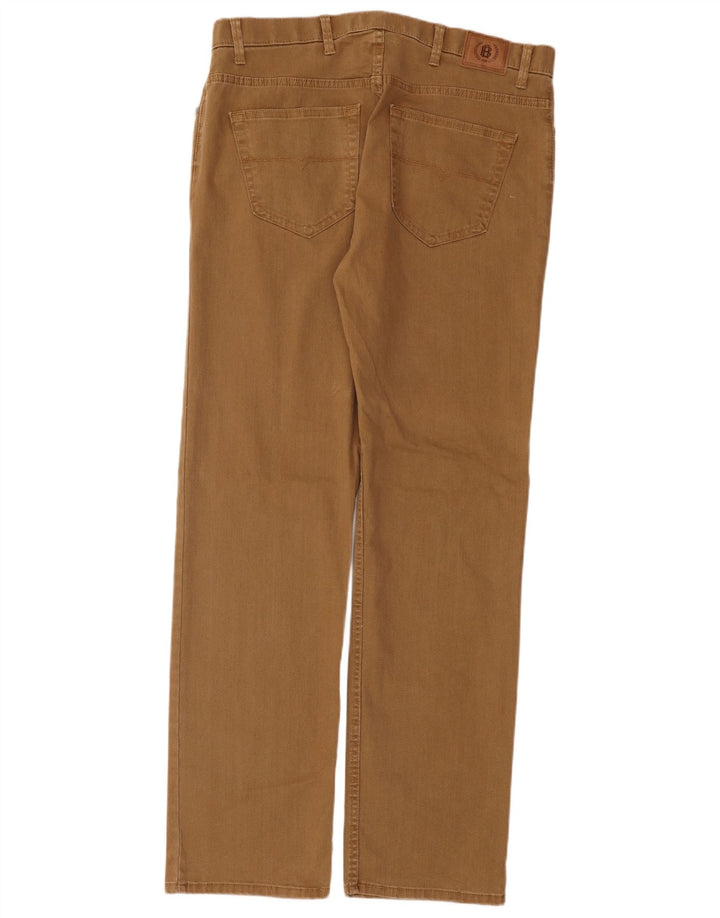 Jeans dritti da uomo Marks & Spencer W38 L33 cotone marrone
