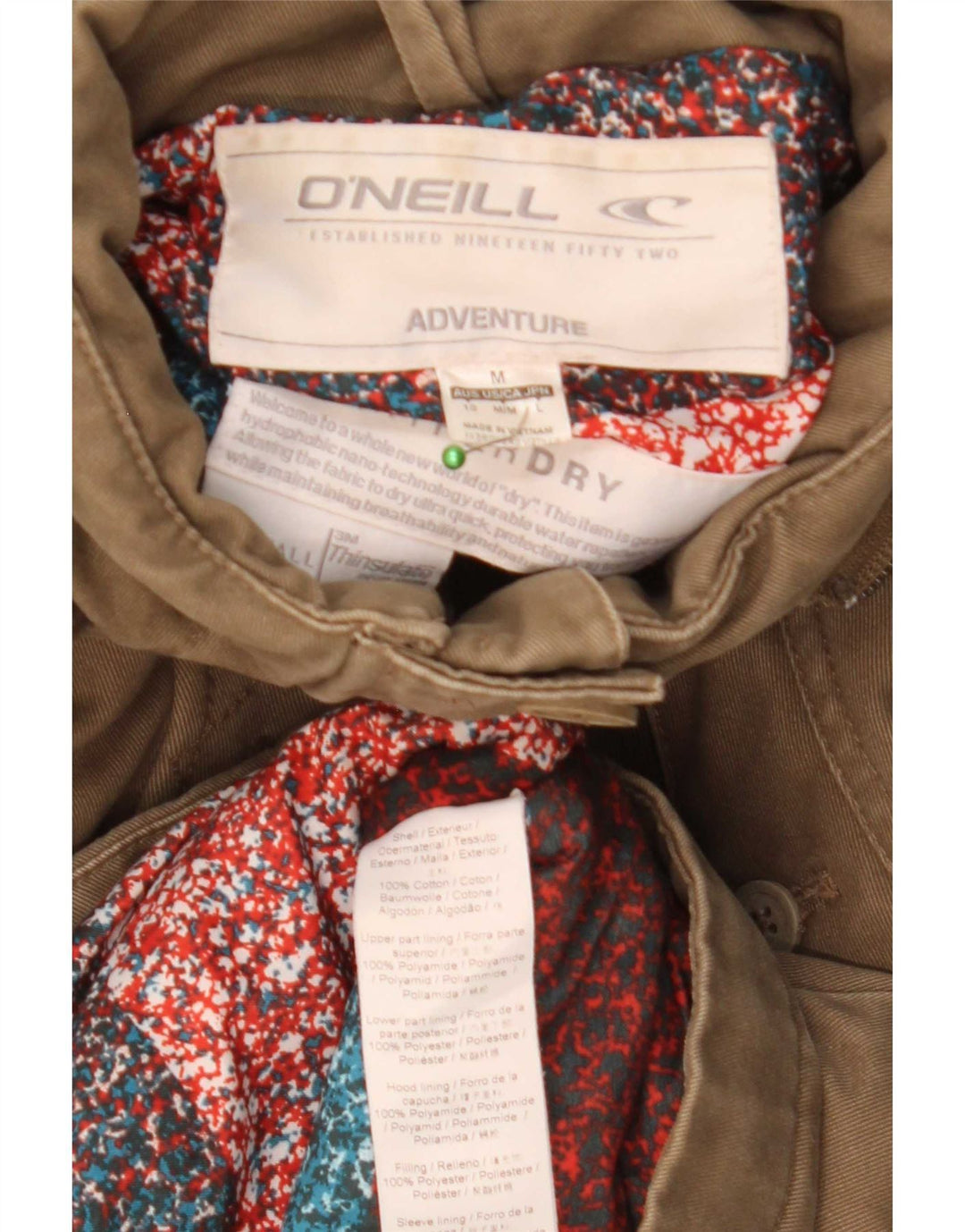 Giacca parka con cappuccio da donna O'Neill UK 14 Cotone beige medio