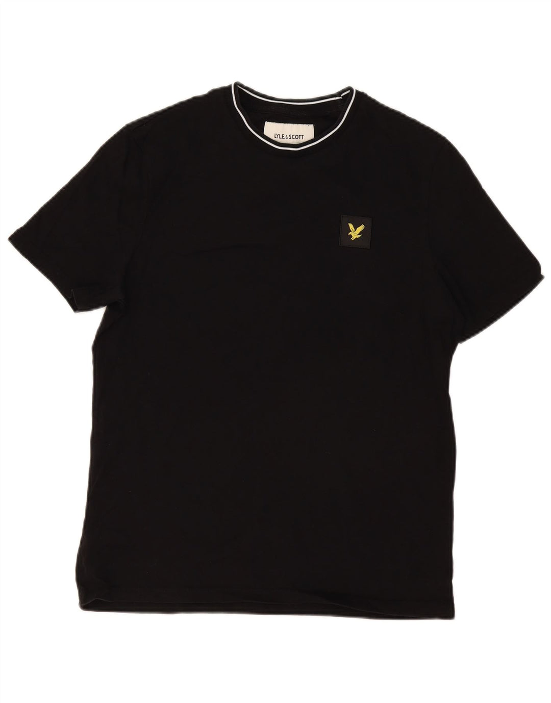 Lyle & Scott T-shirt da uomo dalla vestibilità rilassata, piccola, in cotone nero