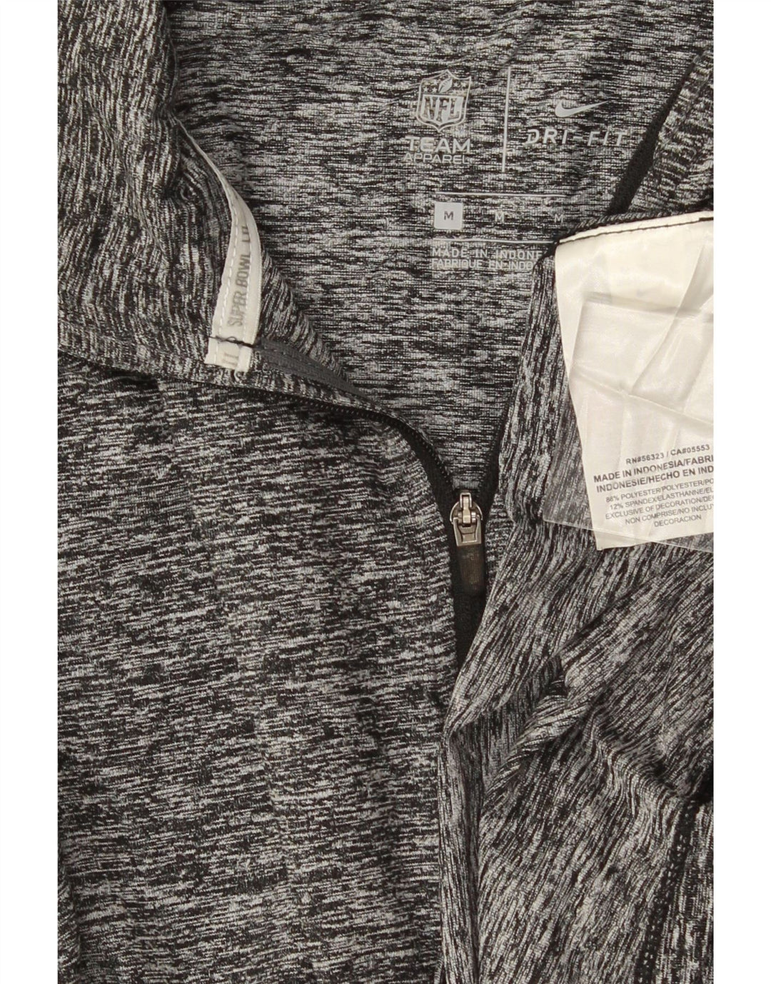 NIKE Maglia da ginnastica da uomo con grafica Super Bowl Lii, grigio medio