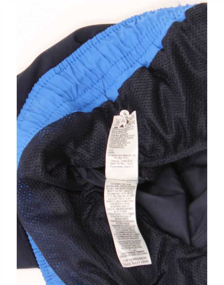 Pantaloncini da bagno da uomo Marks & Spencer grandi in poliestere blu navy