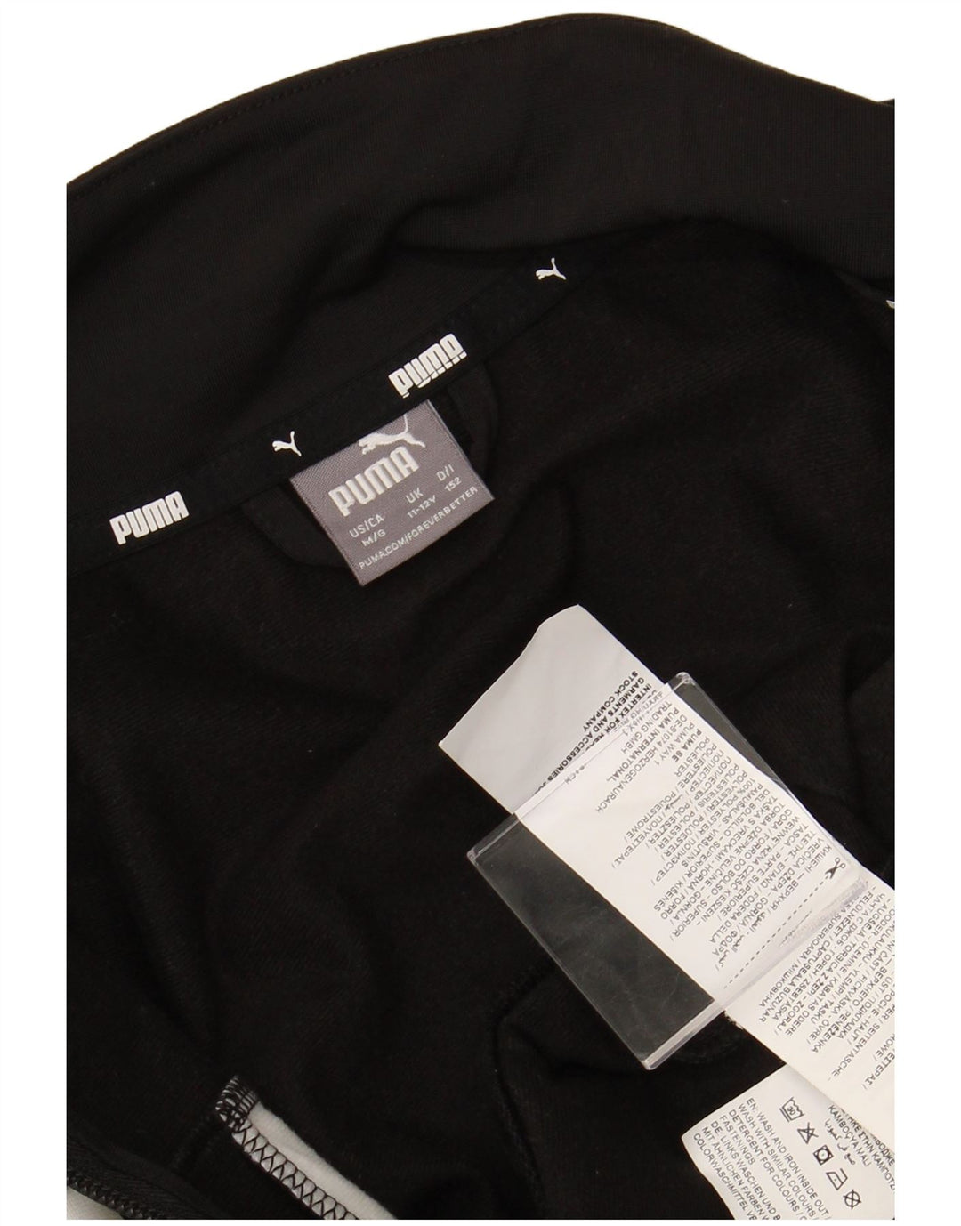 Giacca da tuta da ragazzo PUMA 11-12 anni Poliestere color block nero