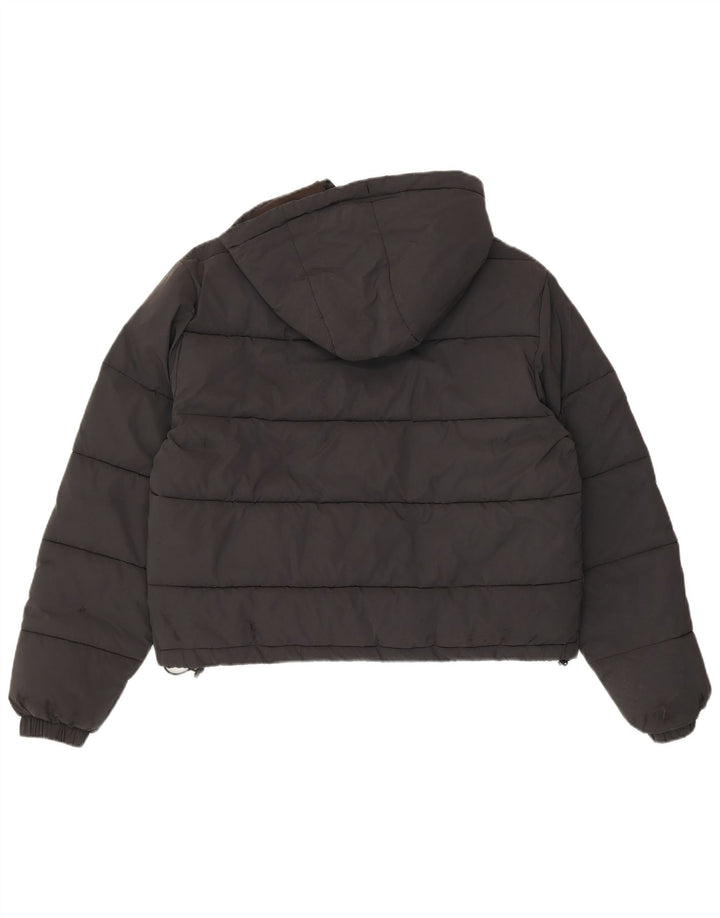 Giacca imbottita oversize con cappuccio da donna Ellesse UK 8 piccola in nylon nero