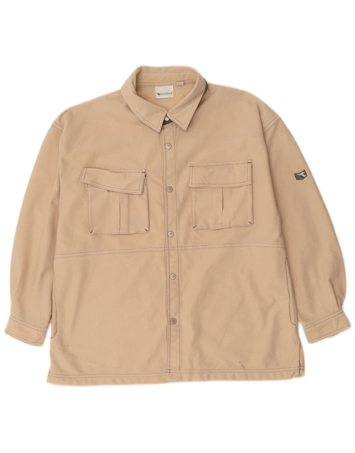 Camicia Diadora Uomo UK 40 Beige Medio