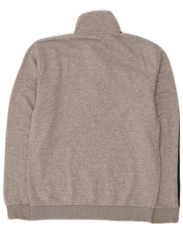 Felpa Adidas da uomo con zip e collo maglione XS grigio cotone sportivo
