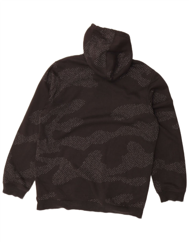 Maglione con cappuccio grafico da uomo ADIDAS grande in cotone mimetico nero
