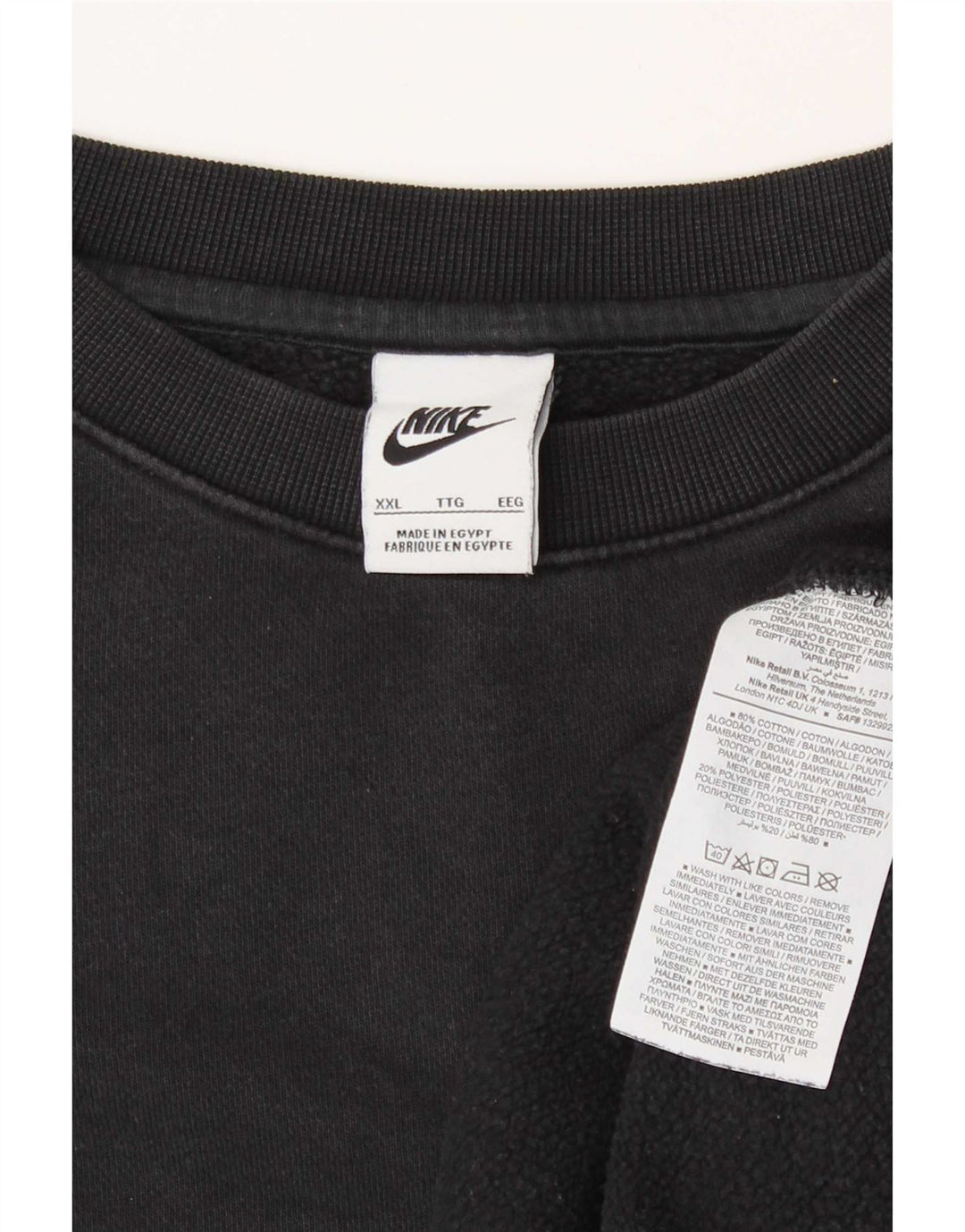 Felpa Nike Uomo Maglione 2XL Cotone Nero