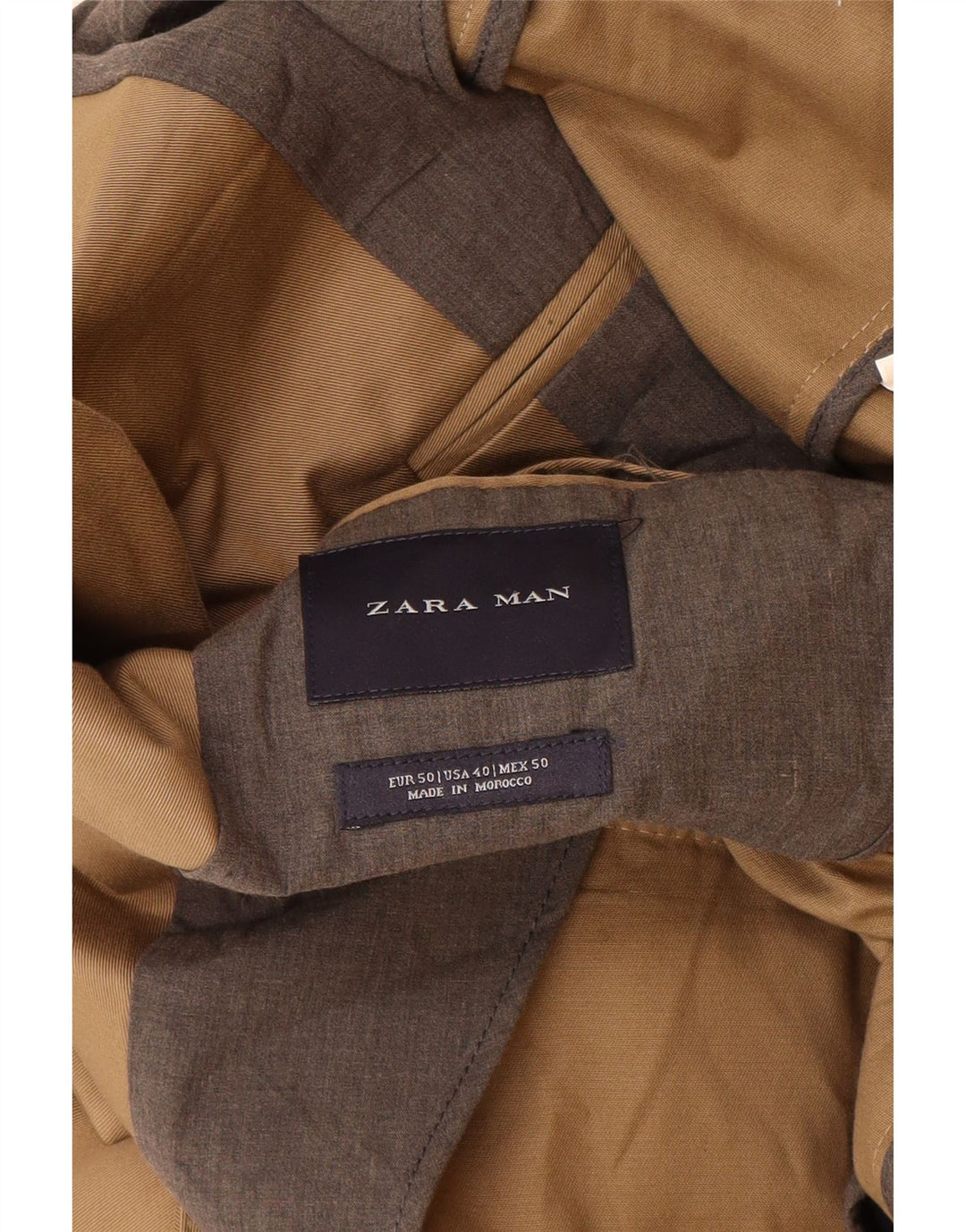 Giacca blazer a 2 bottoni da uomo Zara EU 50 marrone medio