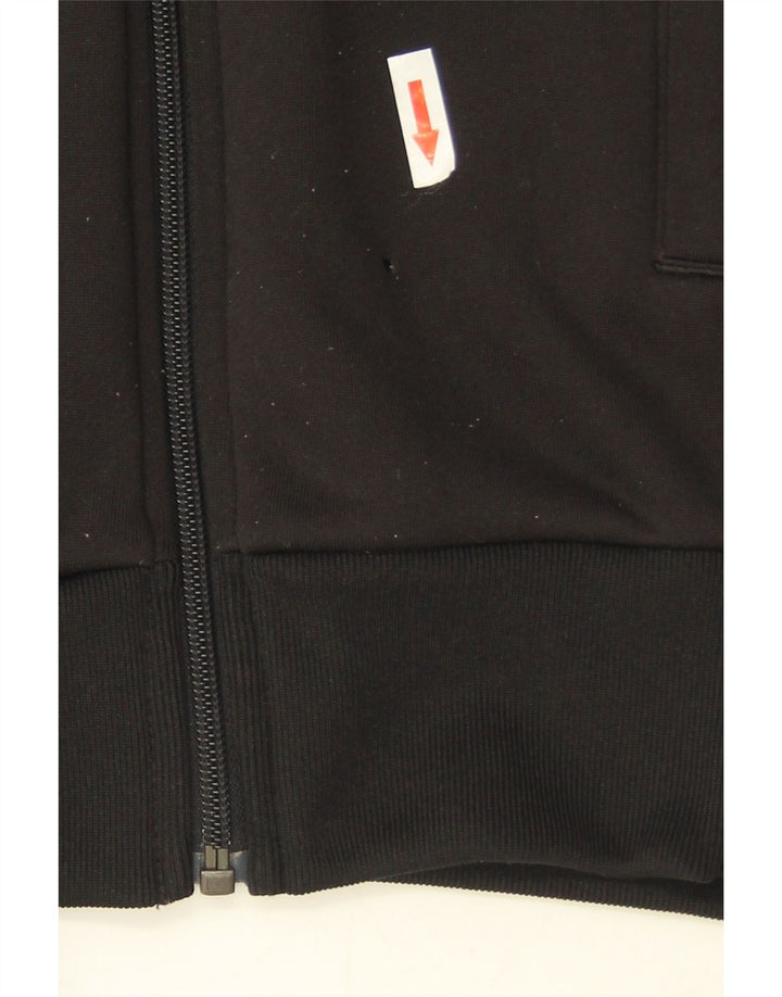 Maglione con cappuccio e zip grafica da donna Adidas UK 8 piccolo poliestere nero
