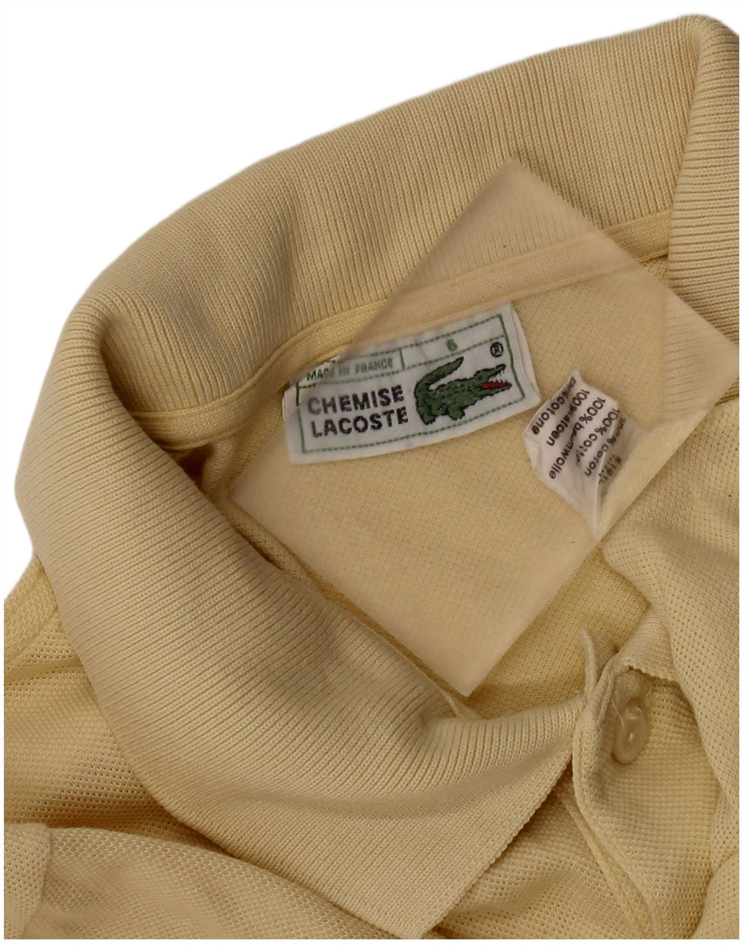 Polo da uomo LACOSTE taglia 6 XL in cotone giallo