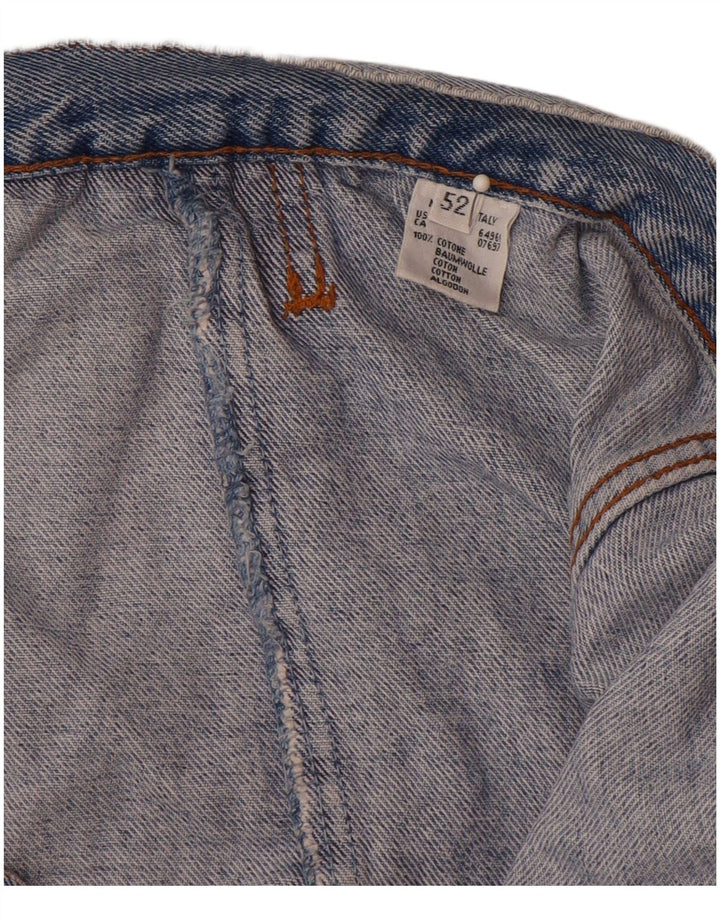 Giacca Jeans Uomo BENETTON IT 52 XL Blu Cotone