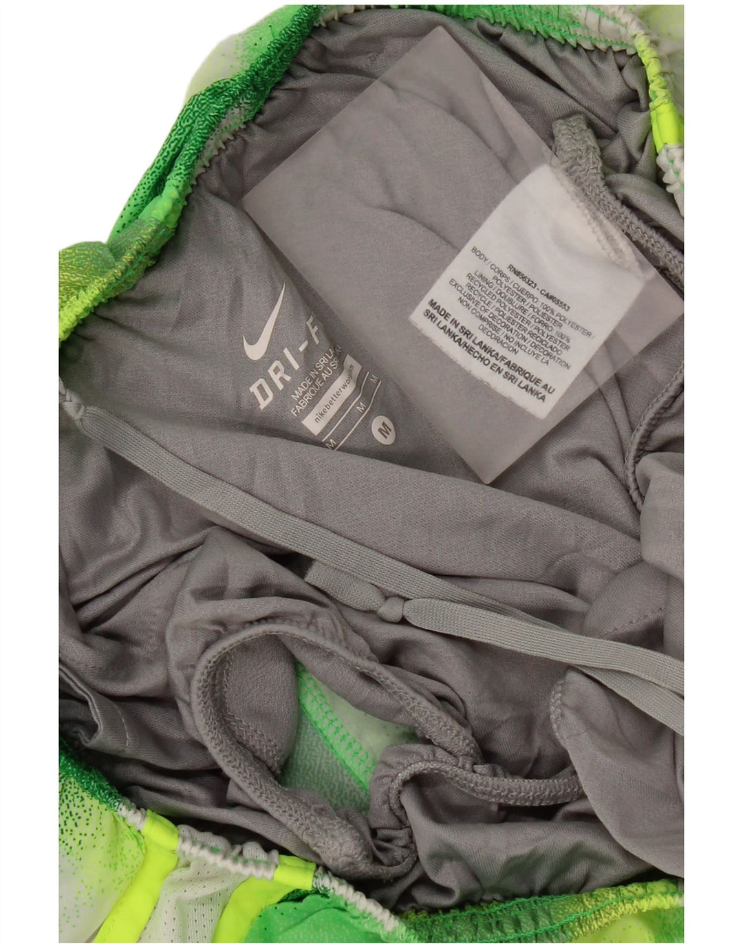 Pantaloncini sportivi Nike Dri Fit da donna UK 12 Poliestere geometrico verde medio