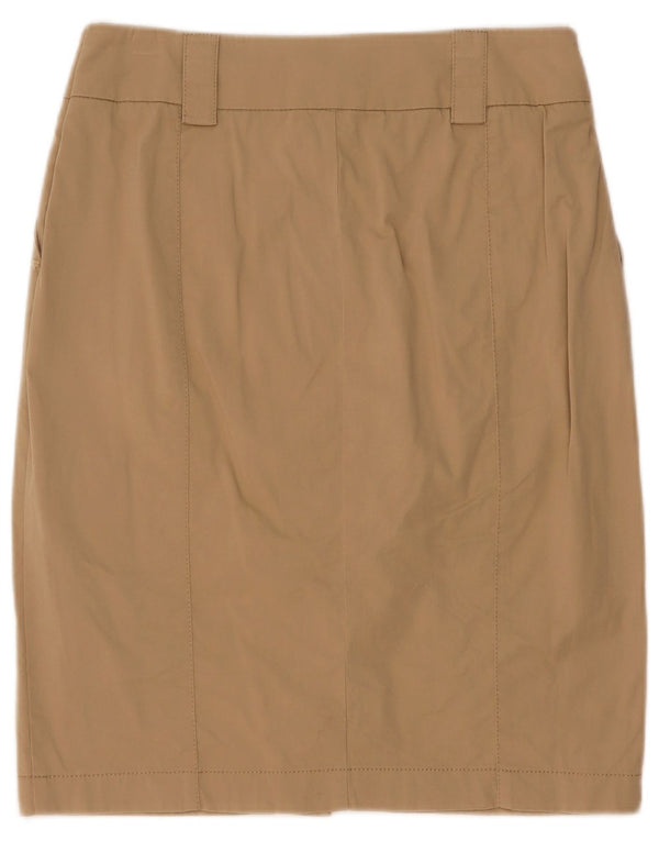 Gonna dritta da donna Marella UK 14 media W29 cotone beige