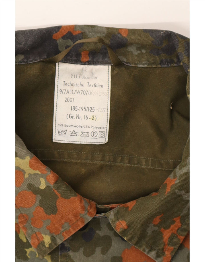 Giacca militare vintage da uomo UK 44 2XL Cotone mimetico kaki