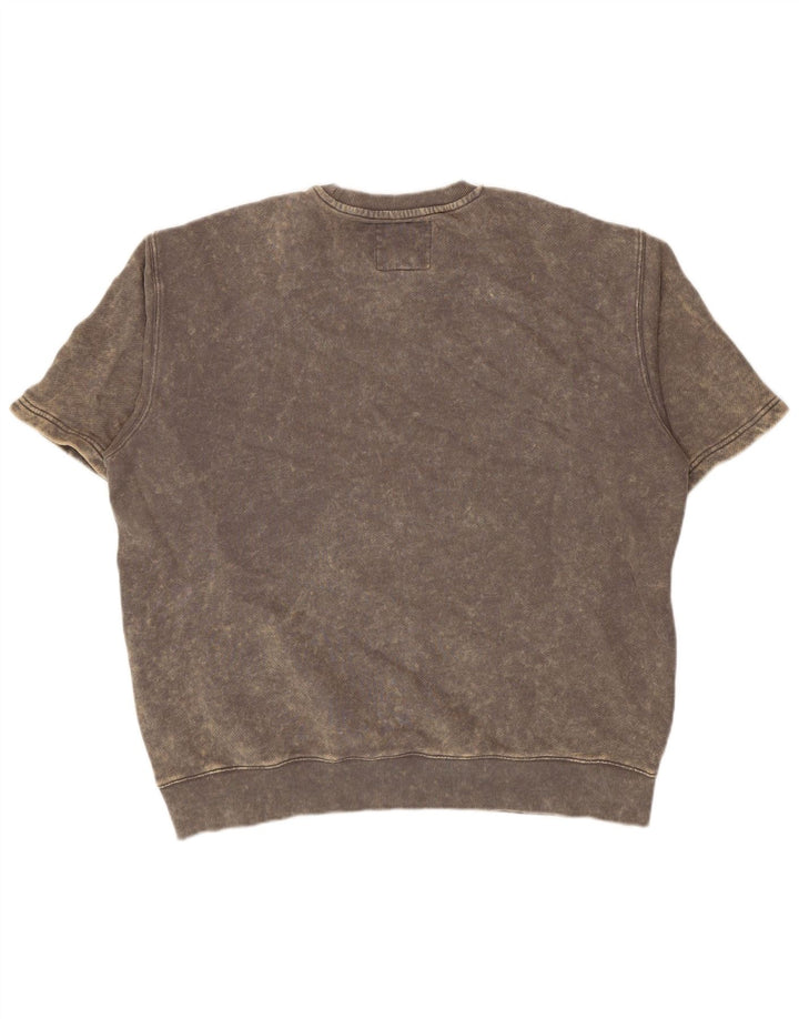 T-shirt da uomo G-Star Top grande in cotone grigio