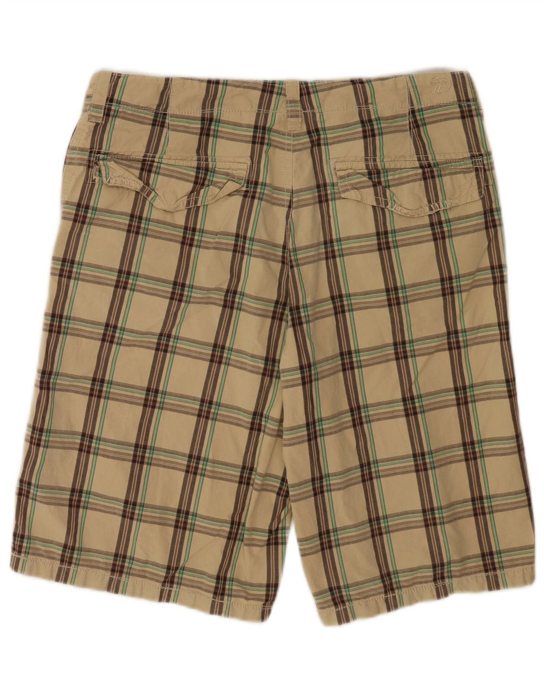 Pantaloncini chino da uomo Tom Tailor W32 in cotone scozzese beige medio
